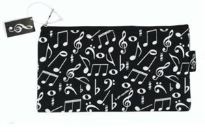 Bild von Piórnik czarny w białe nuty