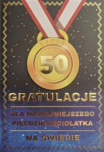 Bild von Karnet Urodziny 50 medal męskie