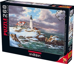 Bild von Puzzle 260 Latarnia nad klifem