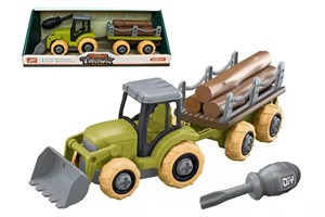 Obrazek Mini farma traktor z przyczepą do skręcania