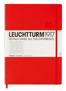 Obrazek Notatnik Leuchtturm Master Classic w kratkę czerwony