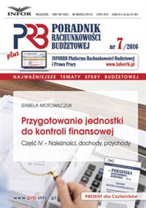 Bild von Przygotowanie jednostki do kontroli finansowej cz.IV Poradnik Rachunkowości Budżetowej 7/16
