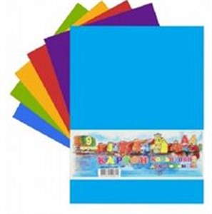 Obrazek Karton kolorowy dwustronny A4 9 arkuszy, 200g/m2