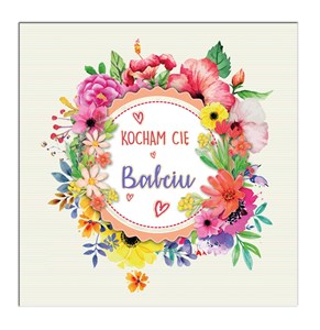 Obrazek Karnet KW Wianek z kwiatów Babcia