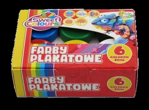 Obrazek Farby plakatowe 6 kolorów, 20 ml