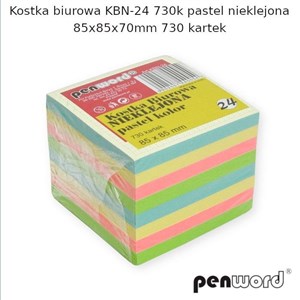 Bild von Kostka biurowa pastel 85x85x70mm 730K