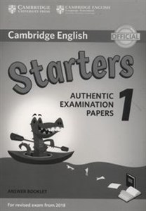 Bild von Cambridge English Starters 1 Authentic Examination Papers Answer Booklet