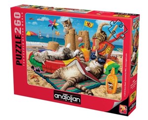 Obrazek Puzzle 260 Koty na plaży