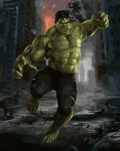 Obrazek Malowanie po numerach Hulk