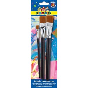 Bild von Pędzle artystyczne płaskie 3szt
