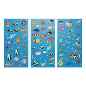 Bild von Naklejki Sticker BOO silver rybki