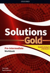 Obrazek Solutions Gold Pre-Intermediate Workbook z kodem dostępu do wersji cyfrowej e-Workbook