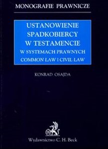 Bild von Ustanowienie spadkobiercy w testamencie w systemach prawnych common law I civil law