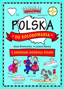 Obrazek Polska do kolorowania - z kredkami dookoła Polski