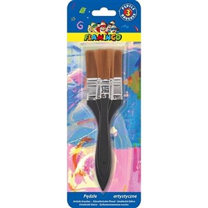 Bild von Pędzle artystyczne płaskie 3szt