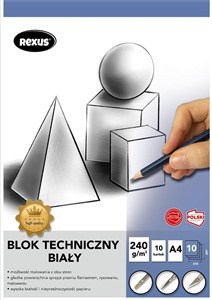 Obrazek Blok techniczny A4/10K biały Premium
