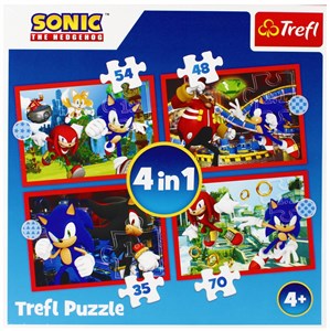 Obrazek Puzzle 4w1 Przygody Sonica