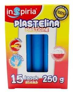 Obrazek Plastelina niebieska 15 lasek 250g