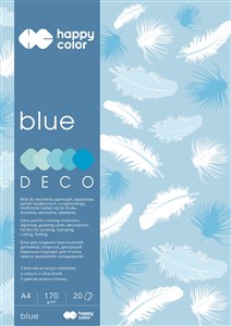 Obrazek Blok Deco Blue A4 5 kolorów tonacja niebieska 5 sztuk