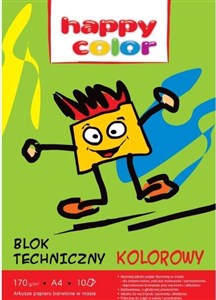 Bild von Blok techniczny A4 10 kartek kolor Happy Color
