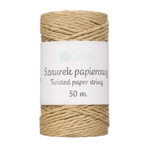 Obrazek Sznurek papierowy skręcany Kraft 50 m