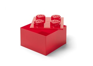 Bild von LEGO(R) pojemnik klocek czwórka transparentny czerw.