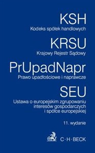 Obrazek Kodeks spółek handlowych Krajowy Rejestr Sądowy Prawo upadłościowe i naprawcze Ustawa o europejskim zgrupowaniu interesów gospodarczych i spółce europejskiej