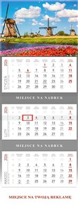 Obrazek Kalendarz 2026 trójdzielny WIATRAKI KS 055B WIATRAKI