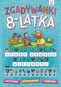 Obrazek Zgadywanki 8-latka krzyżówki, szyfrogramy, labirynty