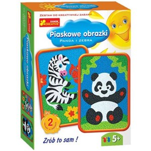 Obrazek Piaskowe obrazki Panda i zebra