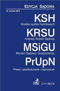 Bild von Kodeks spółek handlowych Krajowy Rejestr Sądowy  Monitor Sądowy i Gospodarczy  Prawo upadłościowe i naprawcze