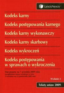 Obrazek Kodeks karny Kodeks postępowania karnego Kodeks karny wykonawczy Kodeks karny skarbowy Kodeks wykroczeń Kodeks postępowania w sprawach o wykroczenia