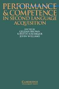 Bild von Performance and Competence in Second Language Acquisition