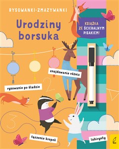 Obrazek Rysowanki-zmazywanki Urodziny borsuka