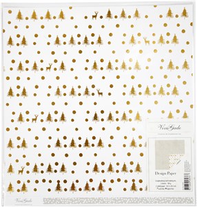 Obrazek Papier ozdobny Deer and dots 30,5x30,5cm 180g 3 arkusze edycja limitowana
