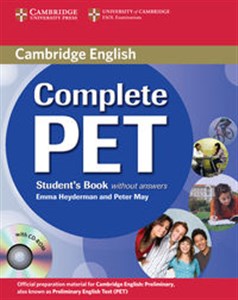 Bild von Complete PET Student's Book without answers+ CD