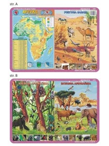Obrazek Podkładka edu. 032 - Afryka, zwierzęta Sahary..