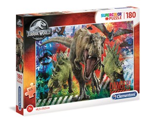 Obrazek Puzzle 180 super kolor Jurassic world 29106