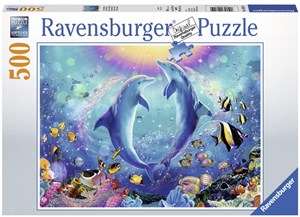 Bild von Puzzle 500 Tańczące delfiny