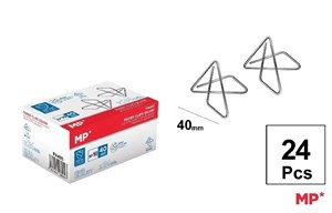 Bild von Spinacze do papieru krzyżowe 40mm Motyl 24szt