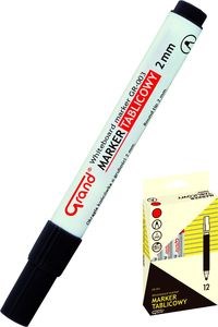 Obrazek Marker tablicowy Grand GR-003 czarny 12 sztuk