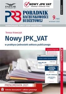 Bild von Nowy JPK_VAT w praktyce jednostek sektora publicznego Poradnik Rachunkowości Budżetowej 9/2020