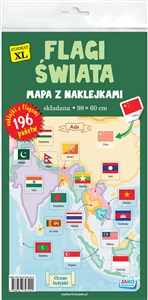 Bild von Flagi świata Mapa z naklejkami