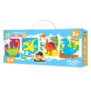 Bild von CzuCzu Puzzle 4w1 Dinozaury