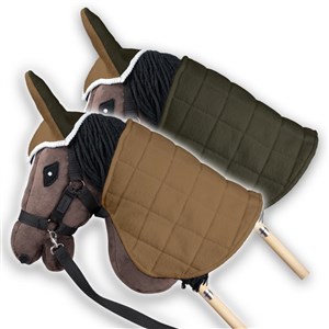 Obrazek Derka dwustronna i nauszniki beż i oliwka