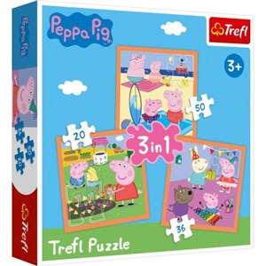 Obrazek Puzzle 3w1 Pomysłowa Świnka Peppa