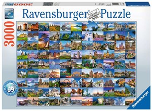 Bild von Puzzle 2D 3000 99 pięknych miejsc w Europie 17080