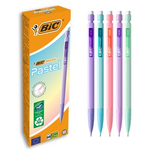 Obrazek Ołówek automatyczny HB z gumką  0.7mm BIC Matic Pastel pudełko 12szt