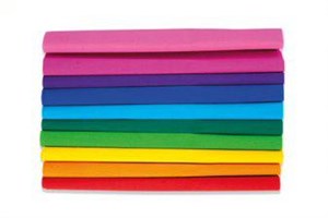 Bild von Bibuła marszczona Happy Color 50x200cm TĘCZA MIX 10 kolorów 10 rolek