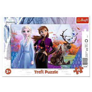 Bild von Puzzle 15 ramkowe Magiczny świat Anny i Elsy Frozen 2 31348